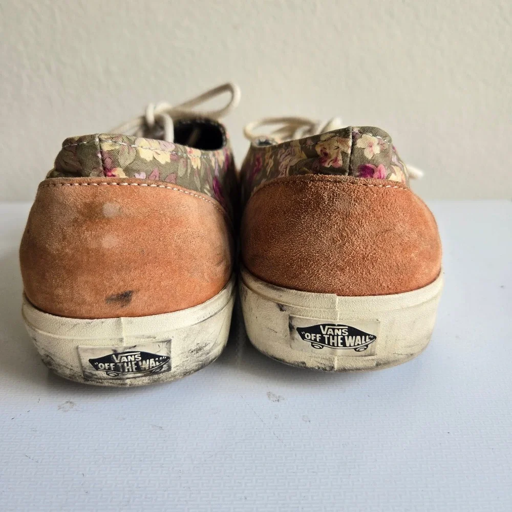 Vans California Era Decon Mens 12 Mocha Bisque Suede Floral Mix Sneakers Low Top